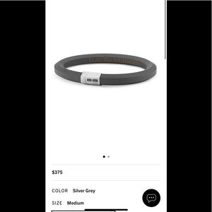 David Yurman Mens Hex Rubber Bracelet in grey